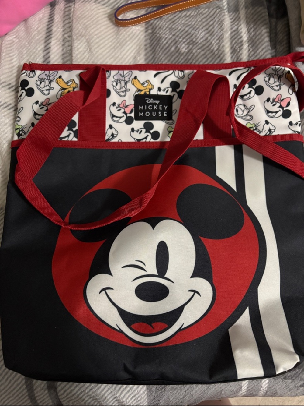 Disney Mickey Mouse Black, Red & White Graphic Cooler Tote